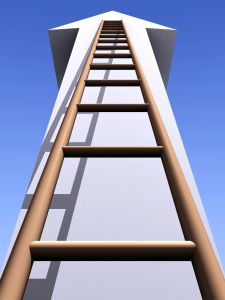 Ladder going up an arrow
